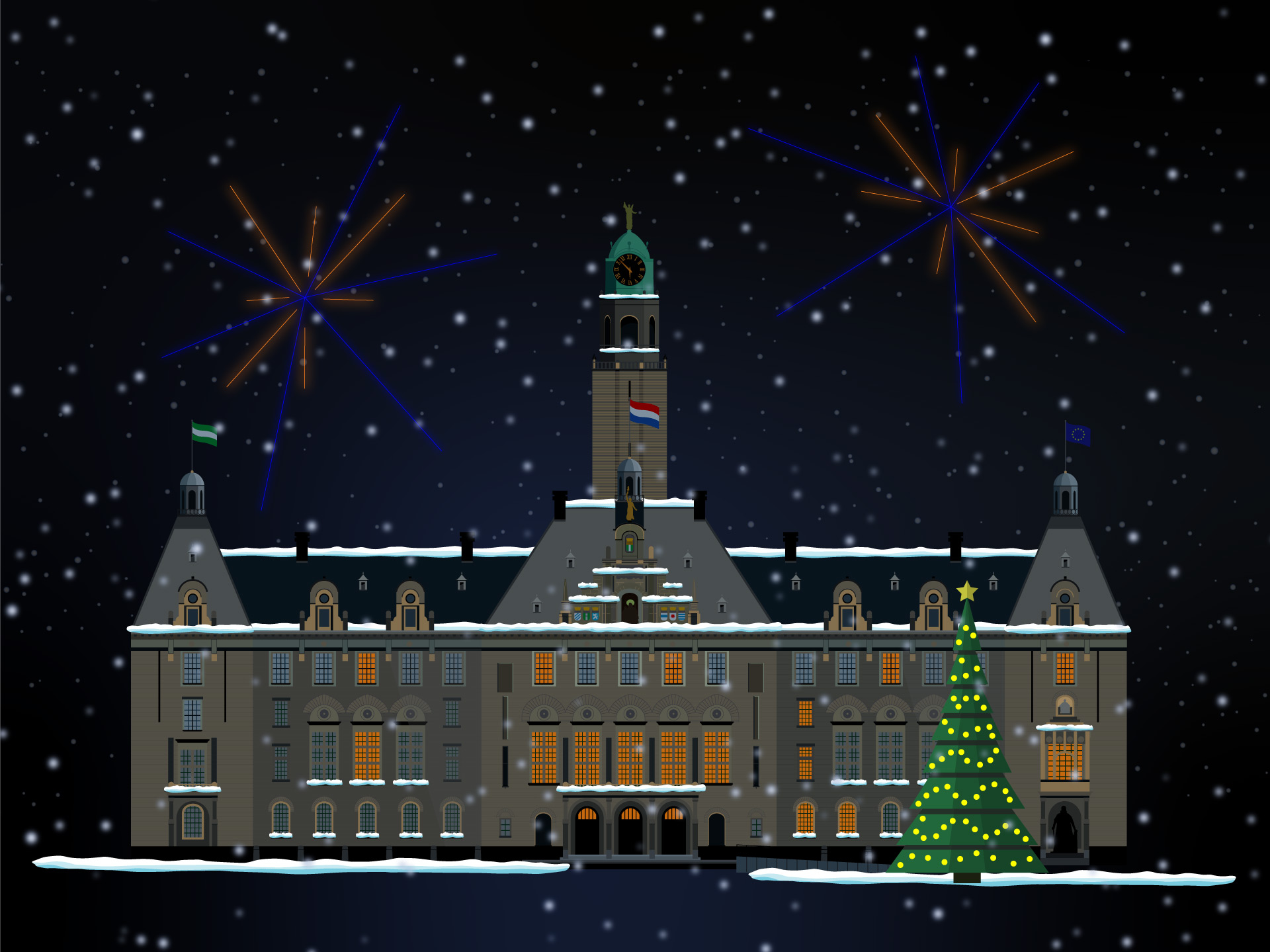 Stadhuis Rotterdam Kerst