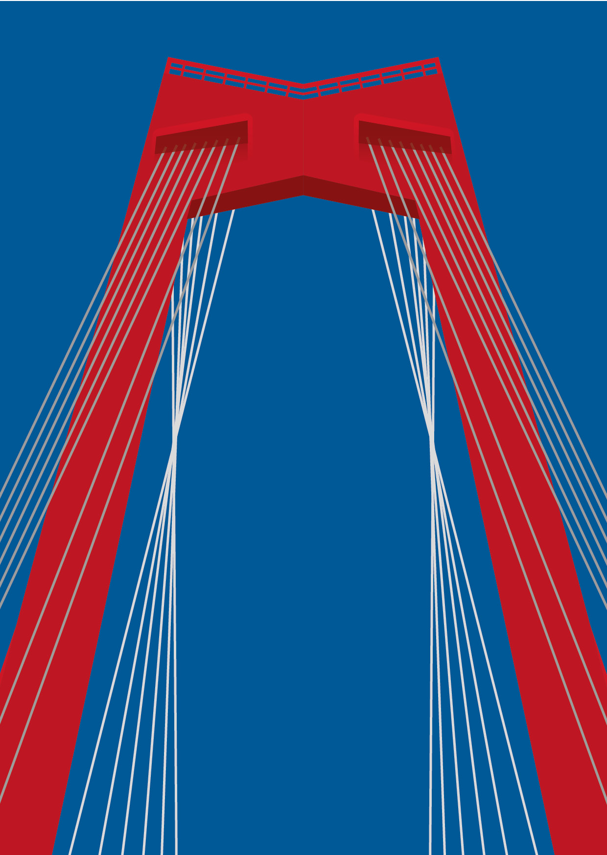 Ansichtkaart SE Willemsbrug Blauw
