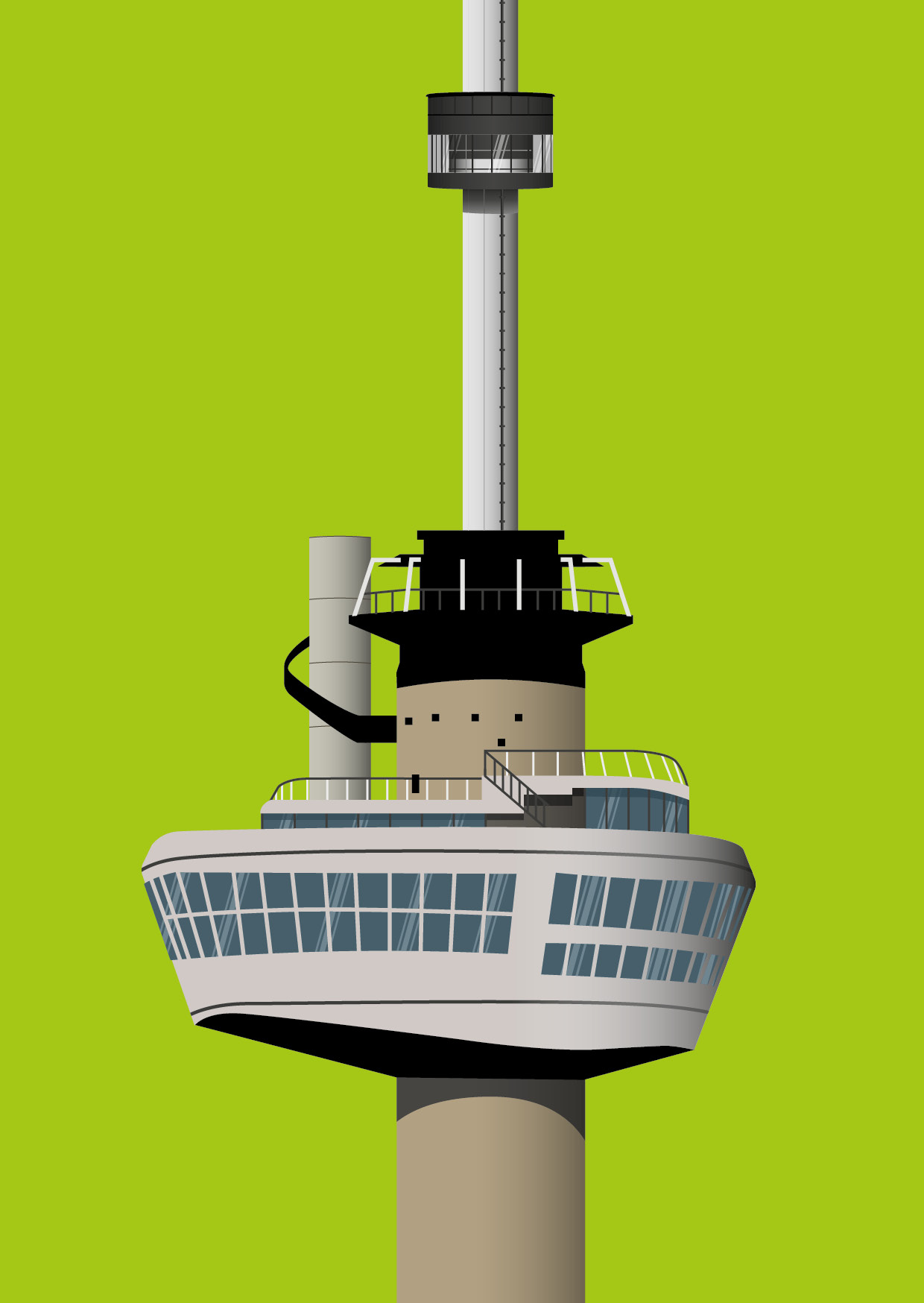 Ansichtkaart SE Euromast Groen